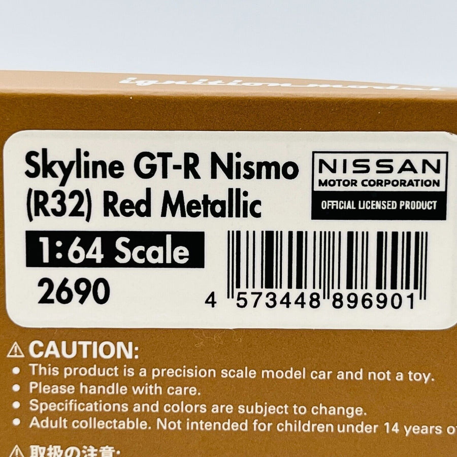 ignition model 1/64 Nissan Skyline GT-R Nismo (R32) Red Metallic IG2690