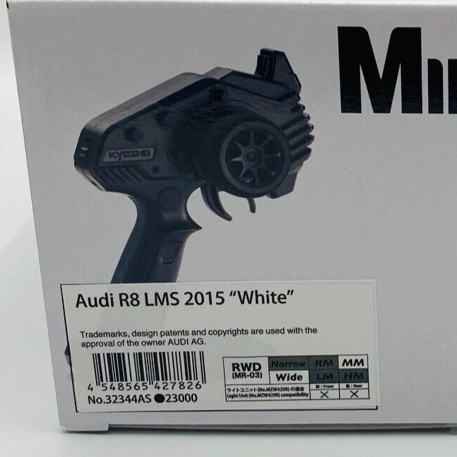 KYOSHO MINI-Z Readyset RWD Audi R8 LMS 2015 “White” RTR 32344AS