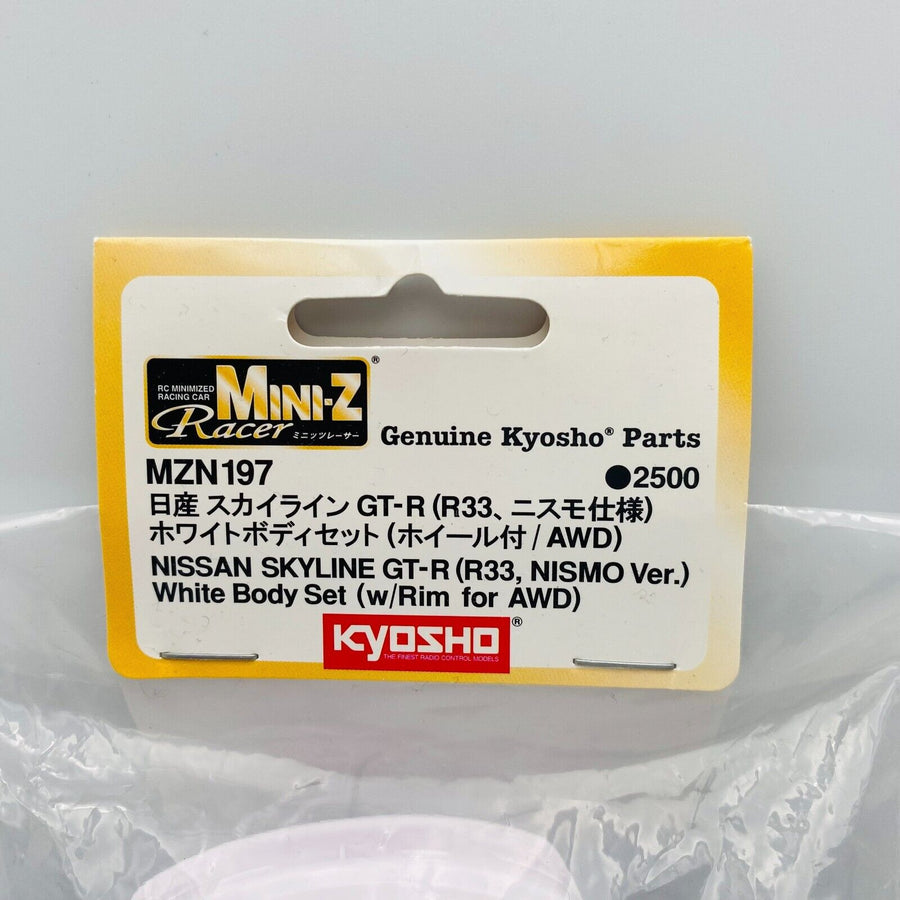 Kyosho Mini-Z body NISSAN SKYLINE GT-R (R33) White Body Set MZN197