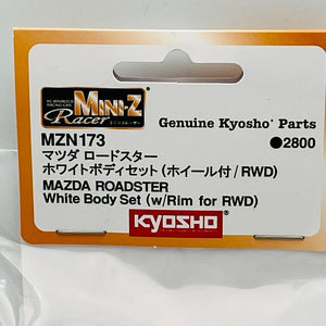 Kyosho MINI-Z Racer MAZDA ROADSTER White Body set (w/Rim) MZN173