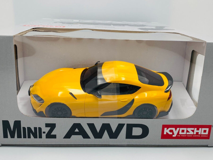 Kyosho MINI-Z Ready Set AWD TOYOTA GR Supra TRD Aero Lightning Yellow 32626Y