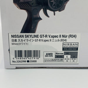 Kyosho MINI-Z AWD NISSAN SKYLINE GT-R R34 V.specⅡNür White 32629W