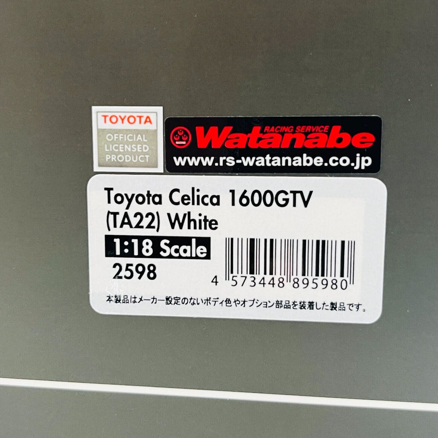 ignition model 1/18 Toyota Celica 1600GTV(TA22) White IG2598 watanabe wheel