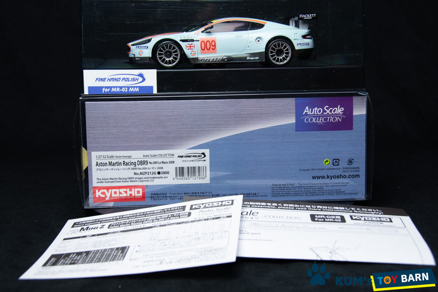 Kyosho Mini-z Body ASC Aston Martin Racing DBR9 No.009 Le Mans 2008 MZP212G