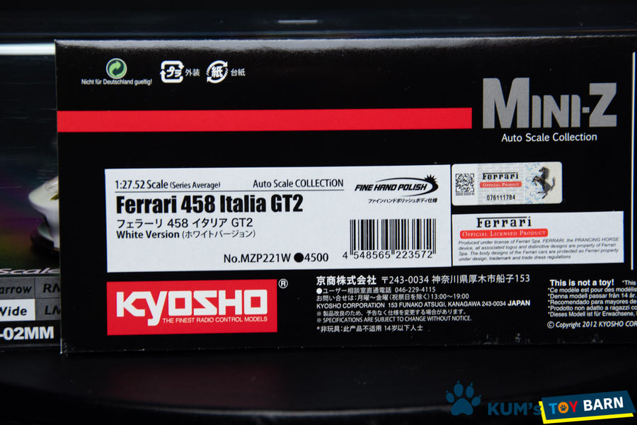 Kyosho Mini-z Body ASC Ferrari 458 Italia GT2 MZP221W