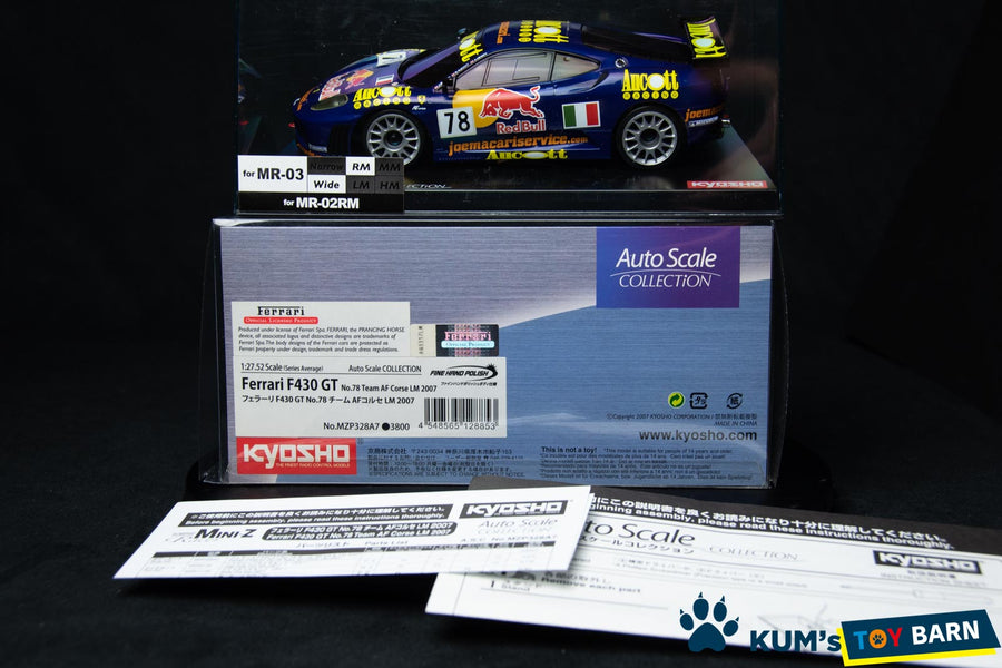 Kyosho Mini-z Body ASC Ferrari F430 GT No.78 Team AF Corse LM 2007 MZP328A7