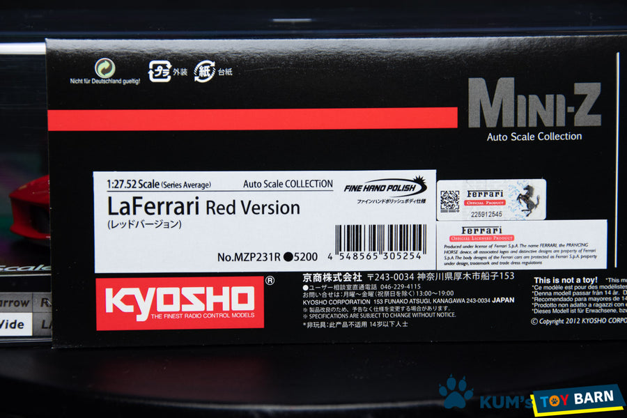 Kyosho Mini-z Body ASC Ferrari LaFerrari MZP231R/MZP224R