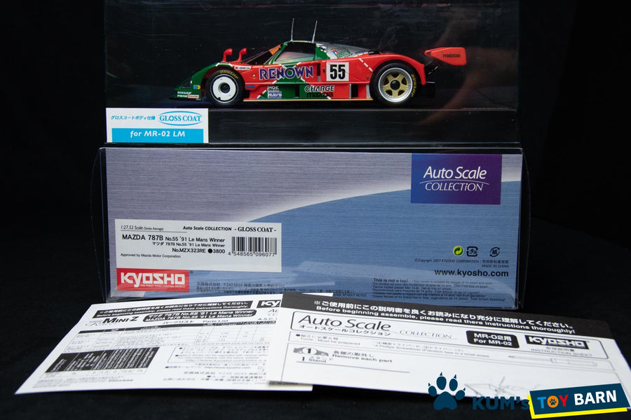 Kyosho Mini-z Body ASC MAZDA 737B No.55 ’91 Le Mans Winner MZX323RE