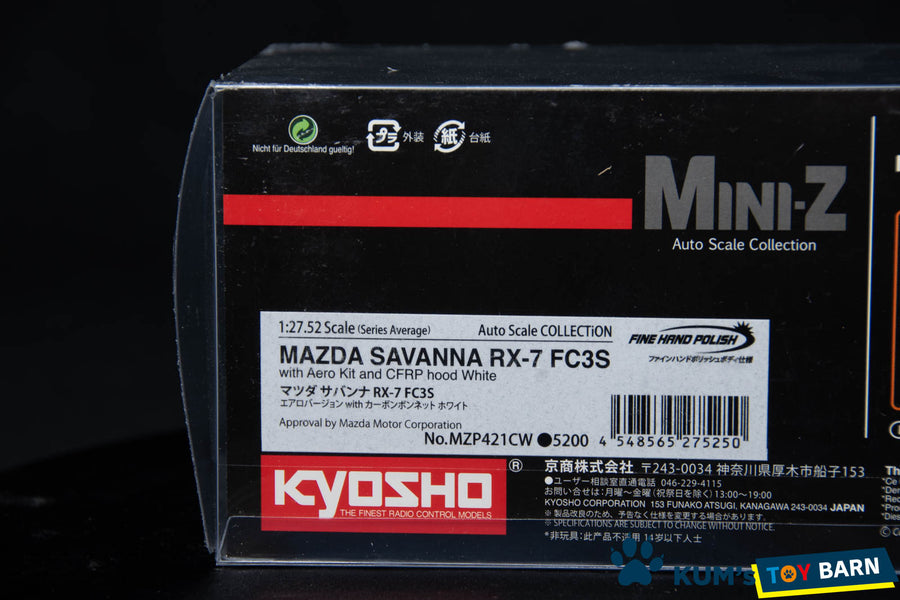 Kyosho Mini-z Body ASC MAZDA SAVANNA RX-7 FC3S MZP421CW