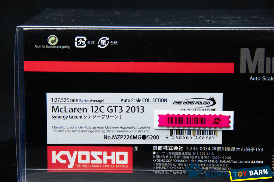 Kyosho Mini-z Body ASC McLaren 12C GT3 2013 MZP226MG