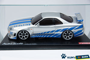 Kyosho Mini-z Body ASC NISSAN SKYLINE GT-R V-spec2 R34 MZG34WS