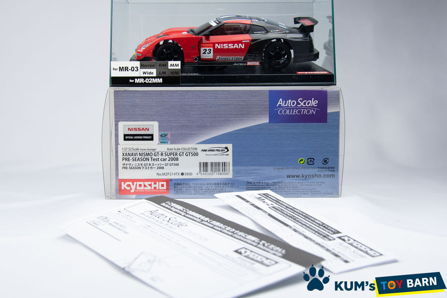 Kyosho Mini-z Body ASC NISSAN XANAVI NISMO GT-R SUPER GT GT500 PRE-SEASON Test car 2008 MZP214TX