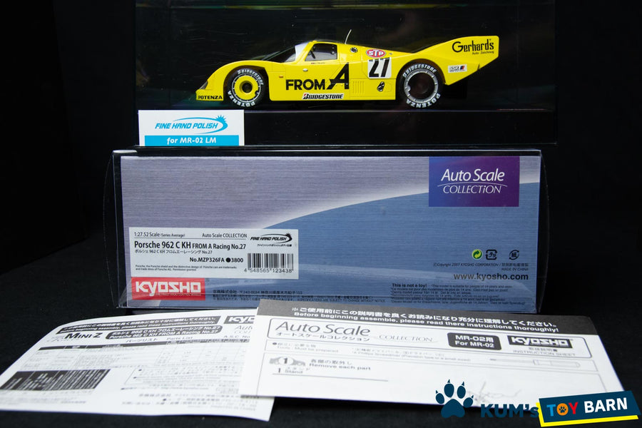 Kyosho Mini-z Body ASC Porsche 962 C KH FROM A Racing No.27 MZP326FA