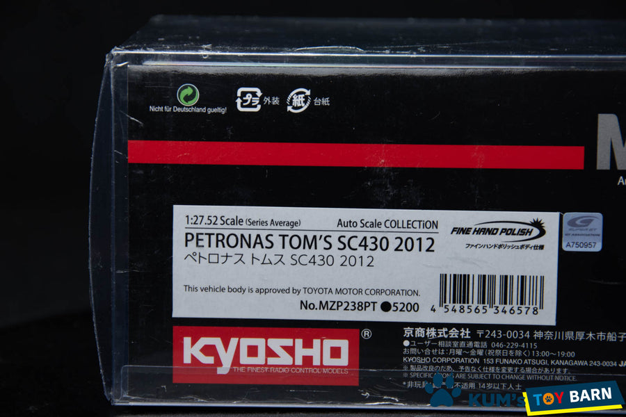 Kyosho Mini-z Body ASC TOYOTA PETRONAS TOM’S SC430 MZP238PT