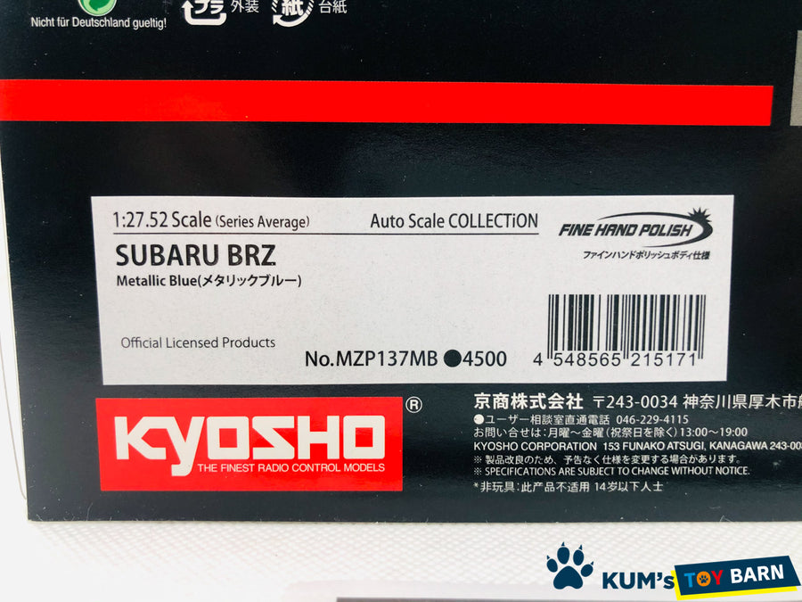 Kyosho Mini-z Body ASC SUBARU BRZ MZP137MB