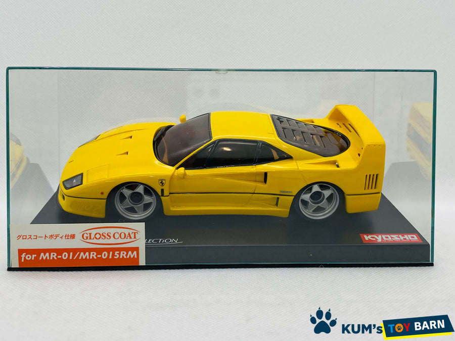 Kyosho Mini-z Body ASC Ferrari F40 Yellow MZG21Y