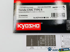 Kyosho Mini-z Body ASC Honda CIVIC TYPE R Championship White MZP445W
