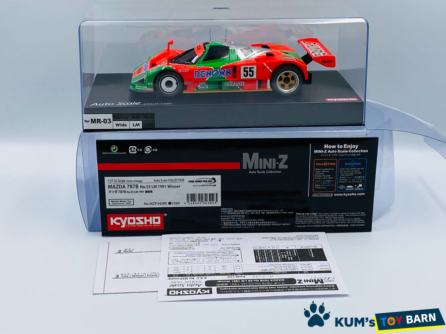 Kyosho Mini-z Body ASC Mazda 787B No.55 1991 Le Mans Winner MZP342RE