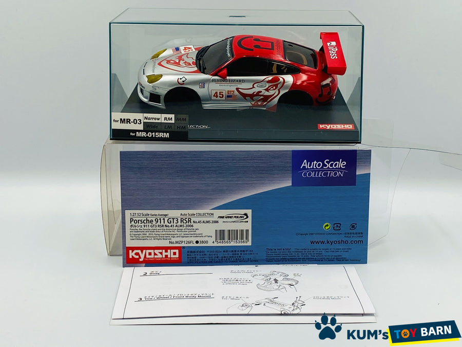 Kyosho Mini-z Body ASC Porsche 911 GT3 RSR No45 ALMS 2006 MZP126FL