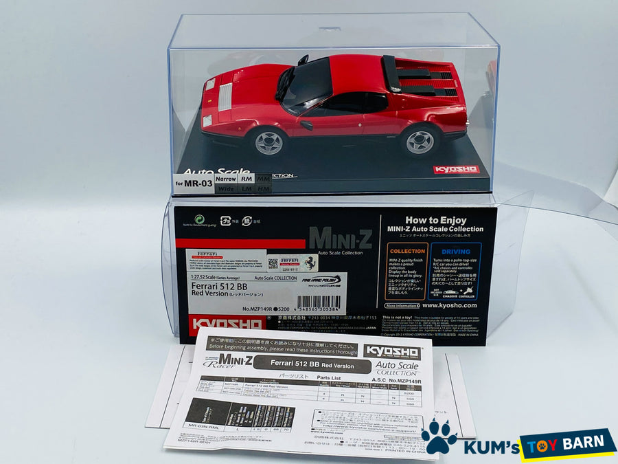 Kyosho Mini-z Body ASC Ferrari 512BB Red Version MZP149R