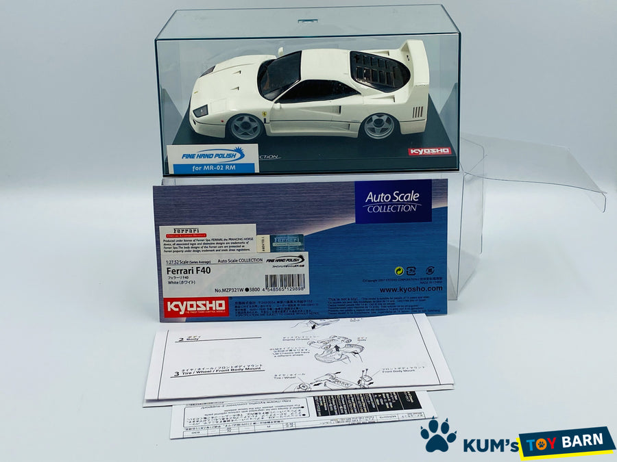 Kyosho Mini-z Body ASC Ferrari F40 White MZP321W