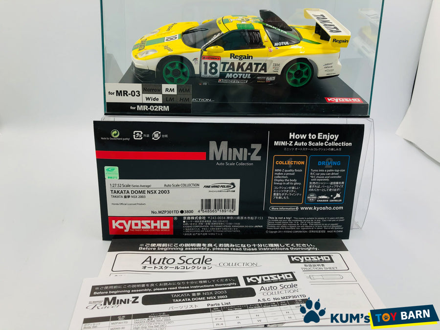 Kyosho Mini-z Body ASC HONDA TAKATA DOME NSX 2003 MZP301TD