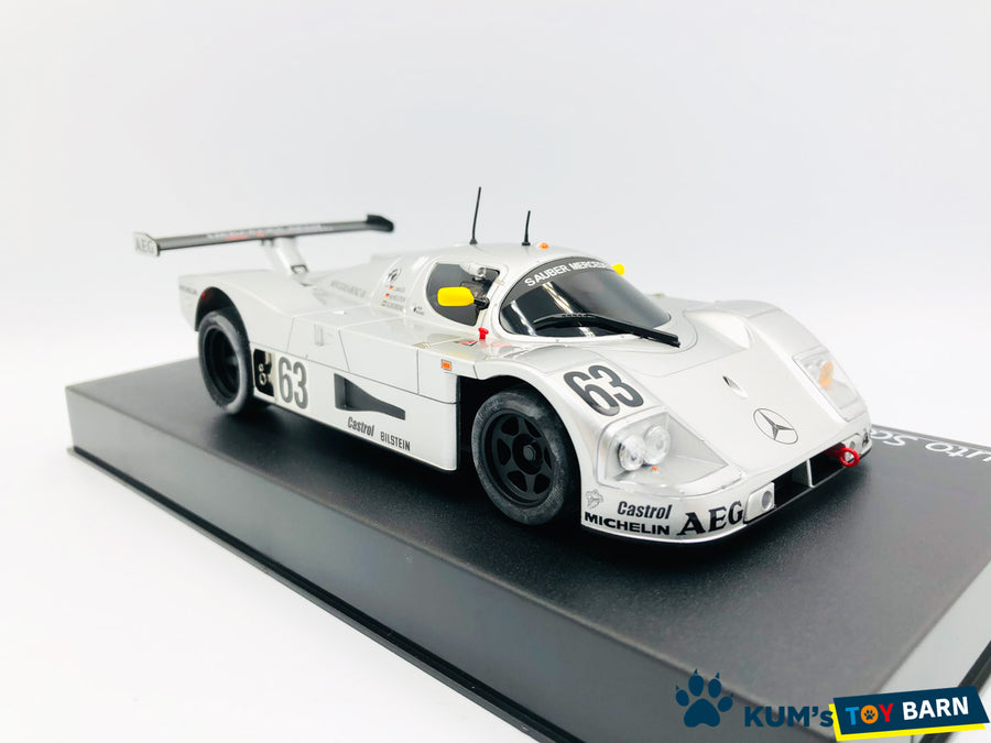 Kyosho Mini-z Body ASC Sauber-Mercedes Gruppe-C-Rennsportwagen C9,Nr.63,LM 1989 MZP343S